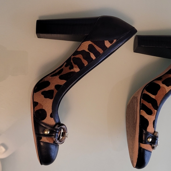 Coach Taffy Cheetah Hair Calf Fashion Pumps Heels Women's Size 7.5 B - Picture 6 of 9